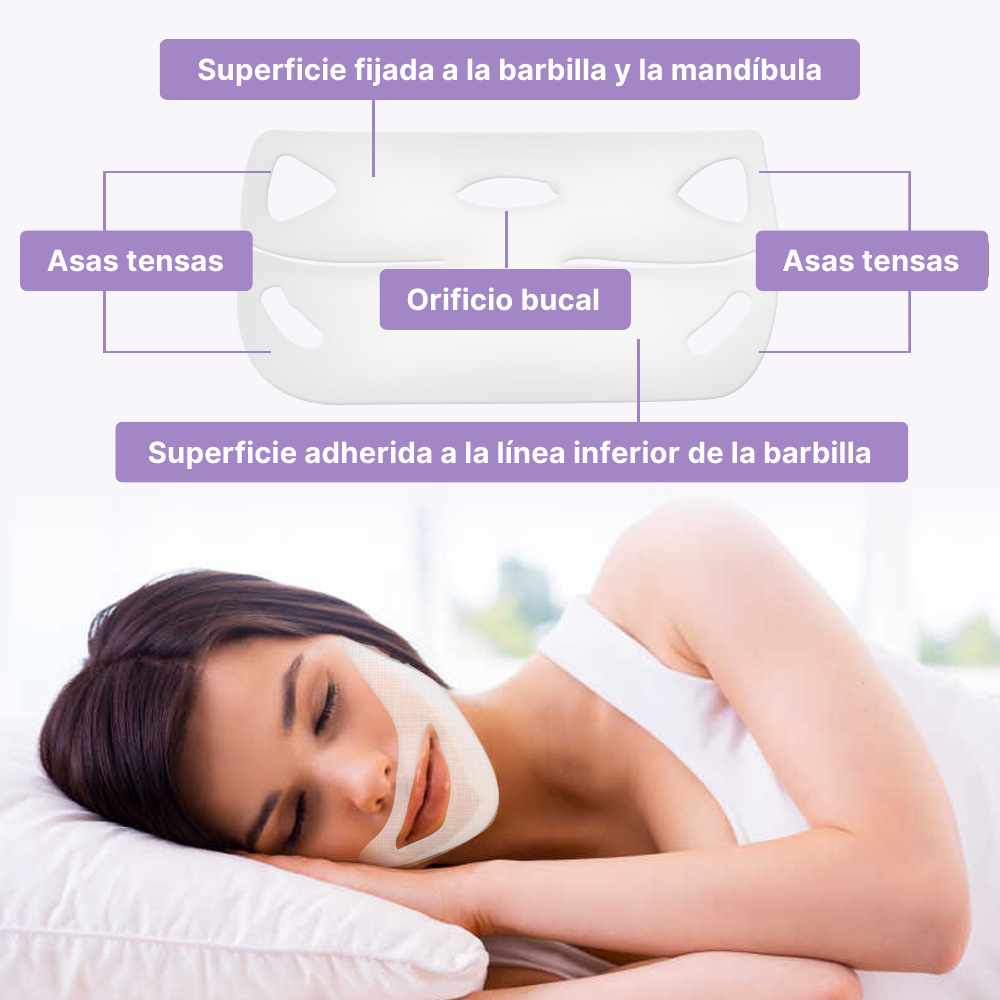 Mascarilla Lifting Reafirmante Natural V-Line® Anti-Papada y Anti-Arrugas Reutilizables
