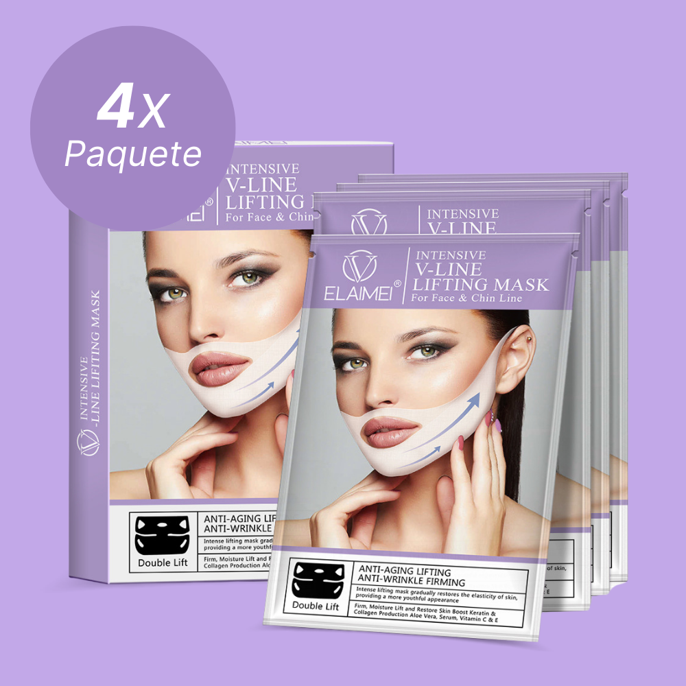 Mascarilla Lifting Reafirmante Natural V-Line® Anti-Papada y Anti-Arrugas Reutilizables