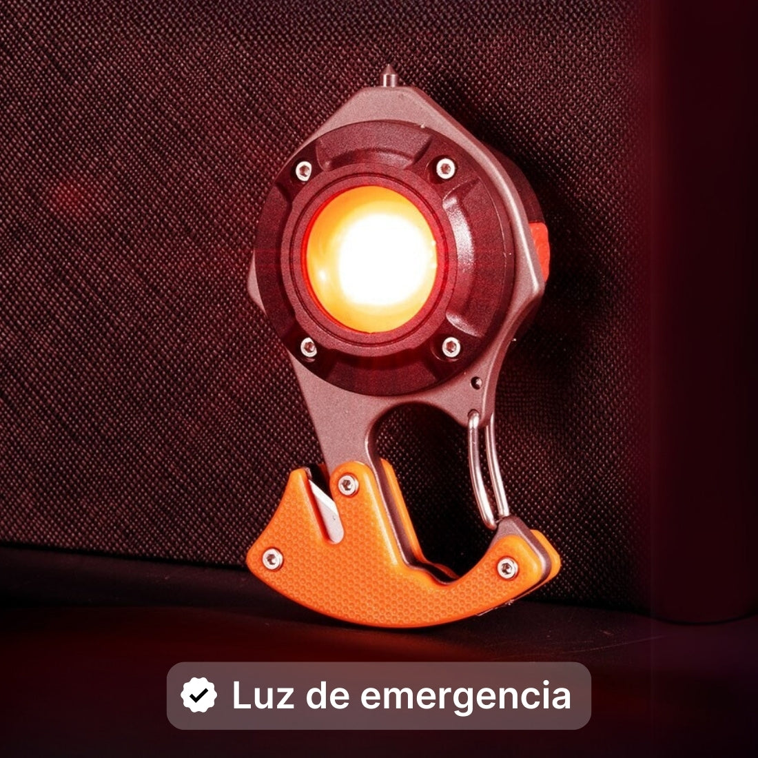 PowerLux® Herramienta Multiusos con Luz, Destornillador, Silbato, Encendedor, Cortador, Abridor