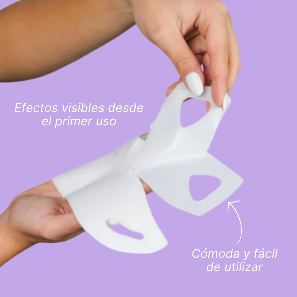Mascarilla Lifting Reafirmante Natural V-Line® Anti-Papada y Anti-Arrugas Reutilizables