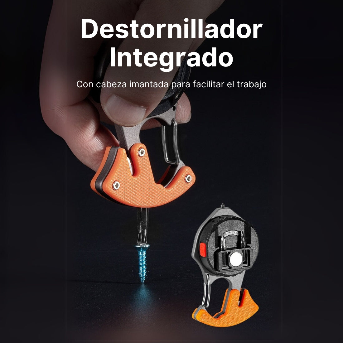PowerLux® Herramienta Multiusos con Luz, Destornillador, Silbato, Encendedor, Cortador, Abridor