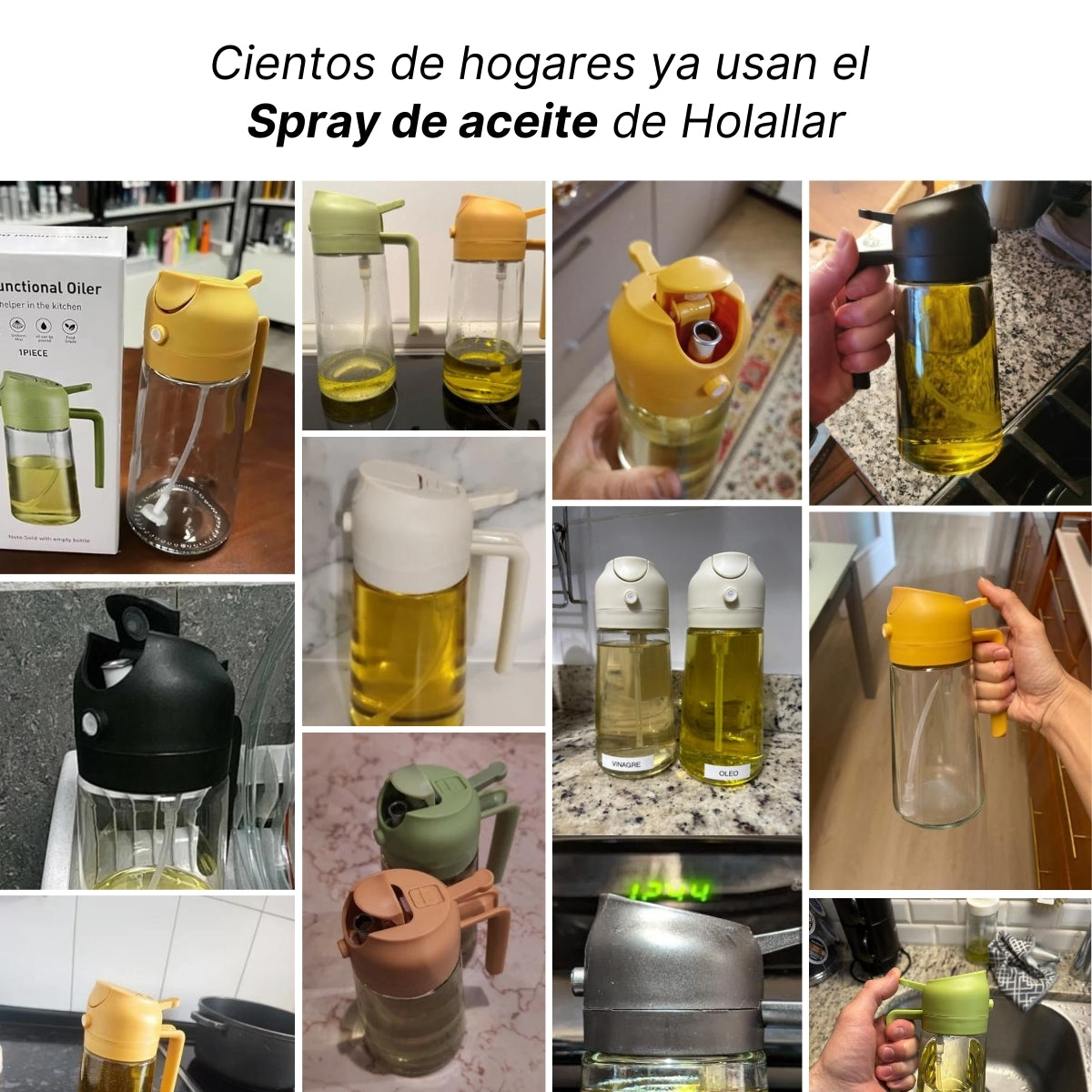 PACK de 3 - Dispensador de Aceite 2 en 1 de Holallar®