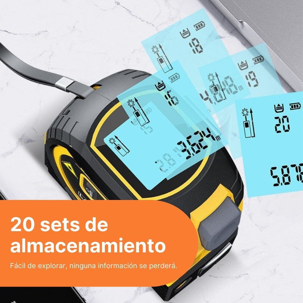 3 en 1 Medidor Laser 40M + Nivel Laser GRATIS