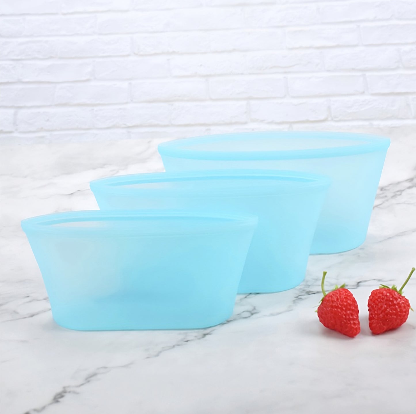 Contenedores de Silicona Reutilizables SwipZip Pack 3 Tazas + 2 Bolsitas
