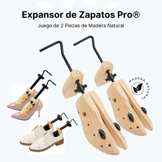 Expansor de Zapatos Pro® Juego de 2 Piezas de Madera Natural