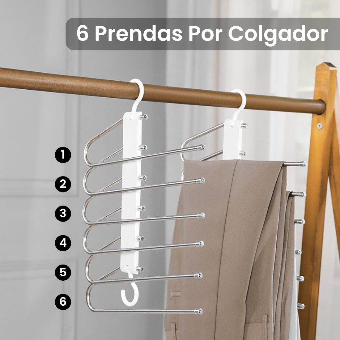 Colgador de Pantalones SmartSpace - Ahorra Espacio En Tus Armarios