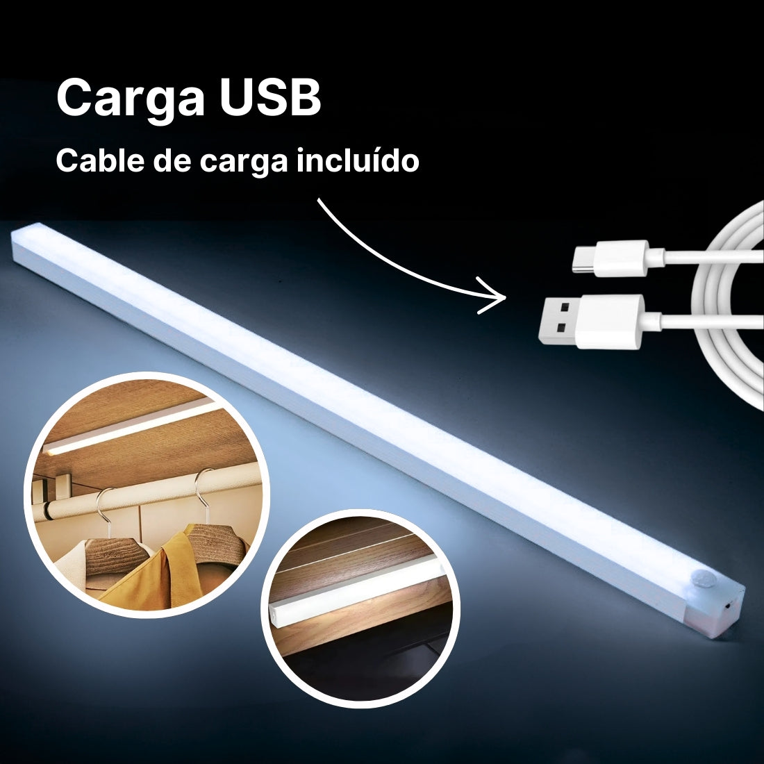 SmartLed® Barra Luz Led con Sensor de Movimiento - Pack de 4