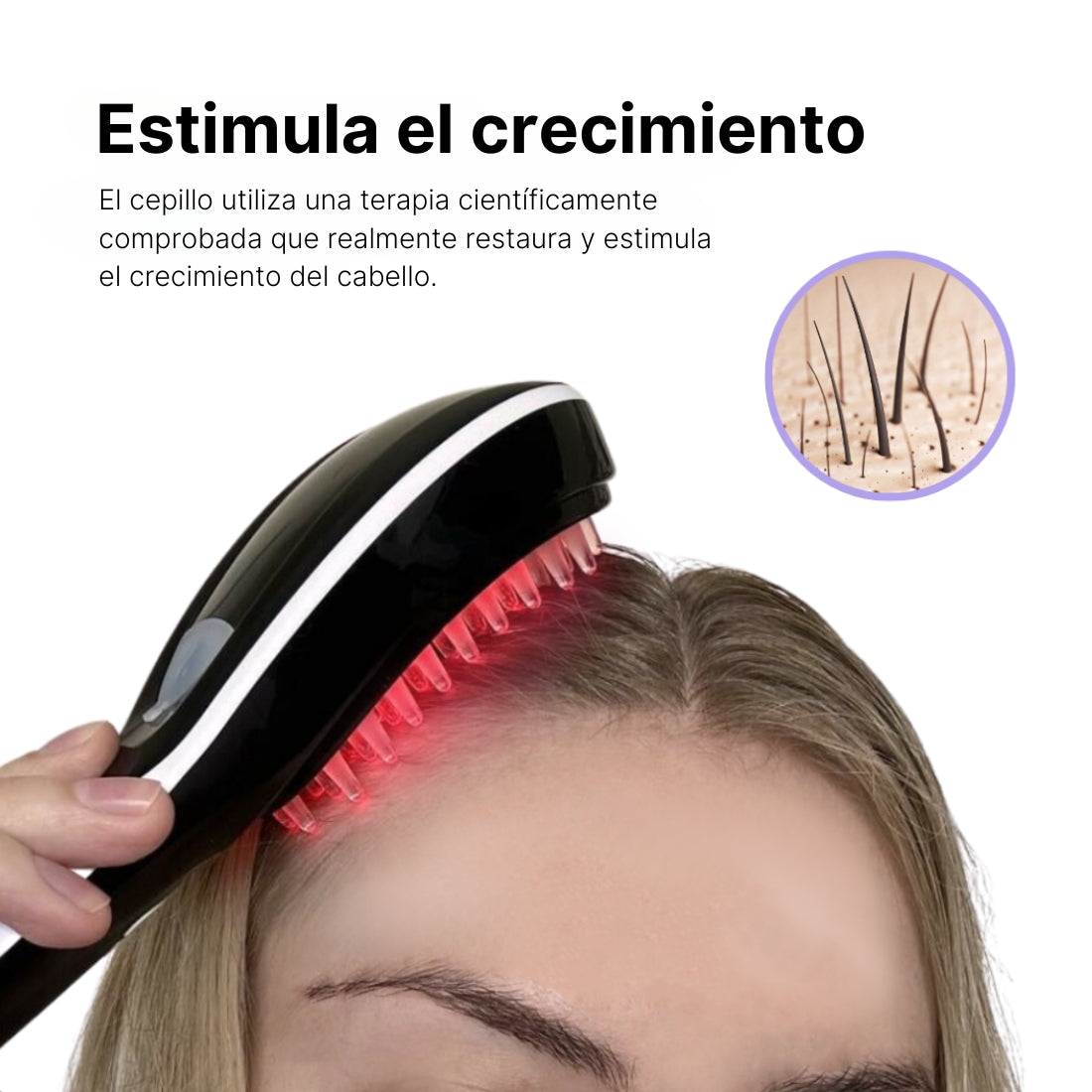 Cepillo de Terapia Capilar 4 en 1 VitaHair® - Estimula, Cuida y Repara Tu Cabello