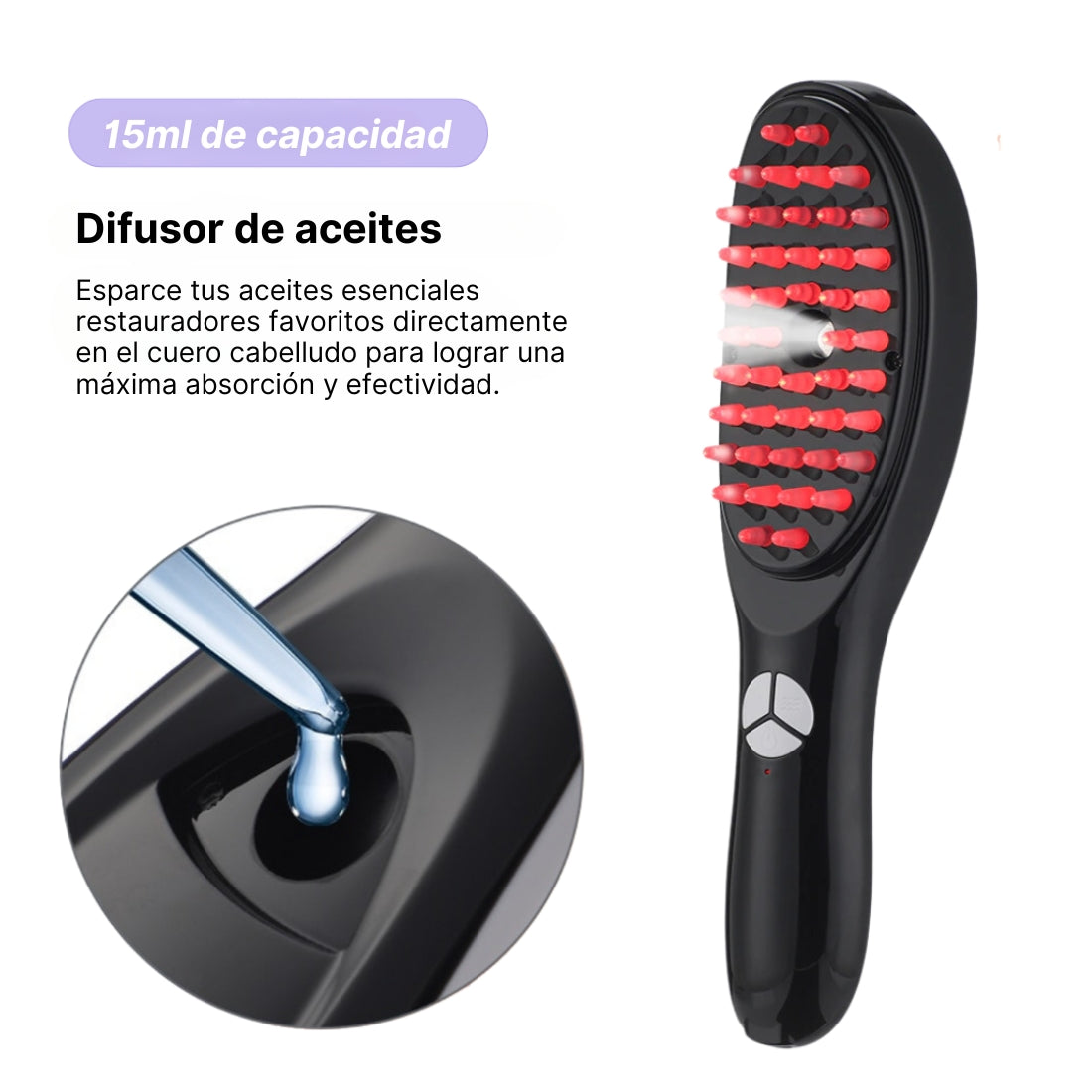 Cepillo de Terapia Capilar 4 en 1 VitaHair® - Estimula, Cuida y Repara Tu Cabello