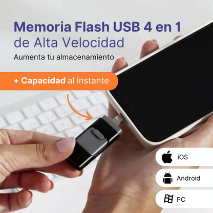 Memoria Flash USB 4 en 1 de Alta Velocidad